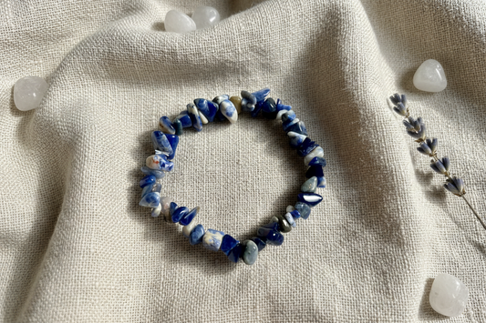 Sodalite Crystal Chip Bracelet - Crystal Bracelets NZ