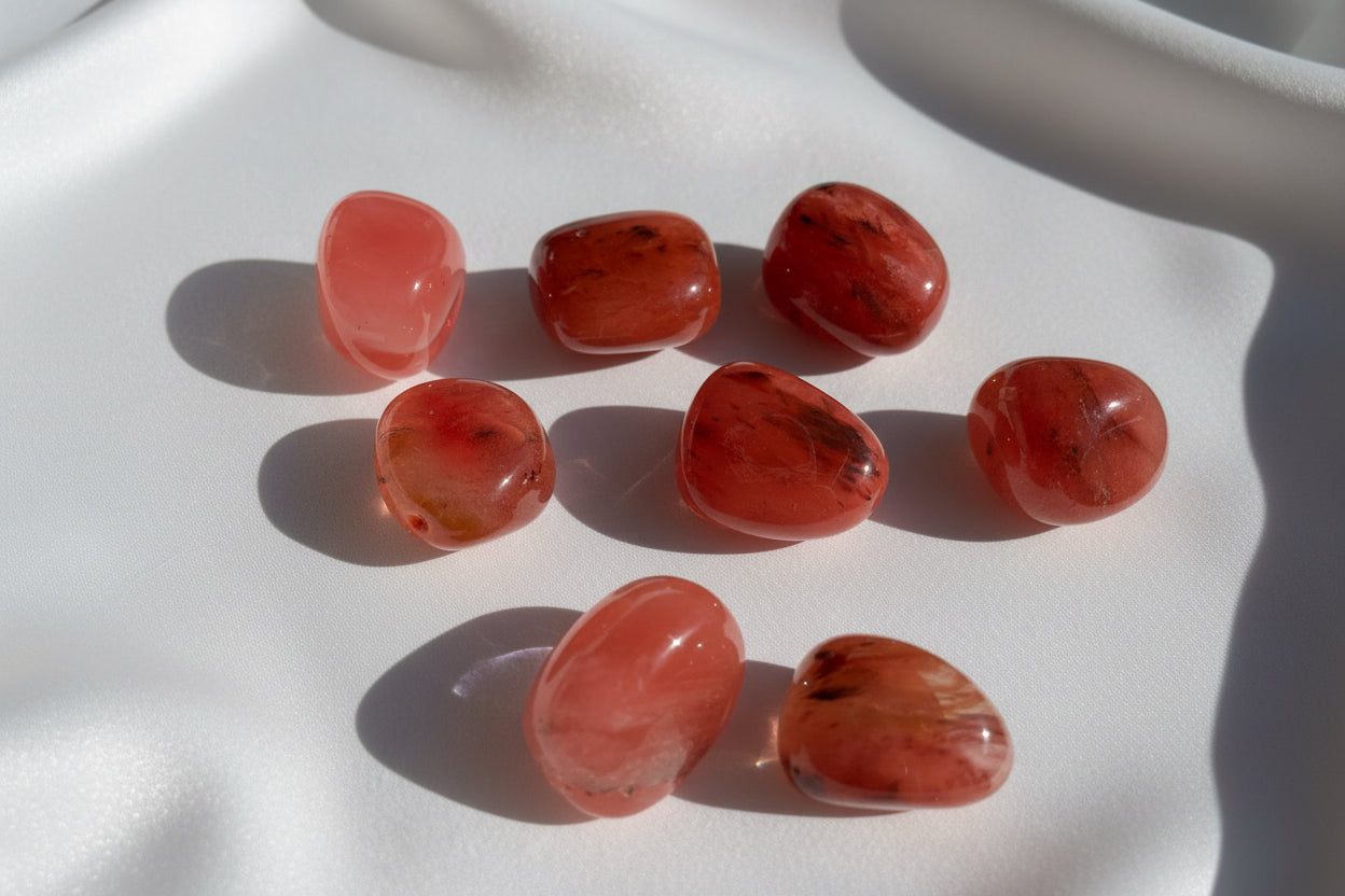 Strawberry Obsidian Crystal Tumbled Stone NZ