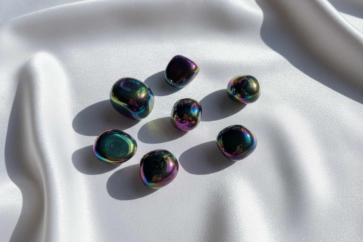 Titanium Aura Quartz Crystal Tumbled Stone NZ